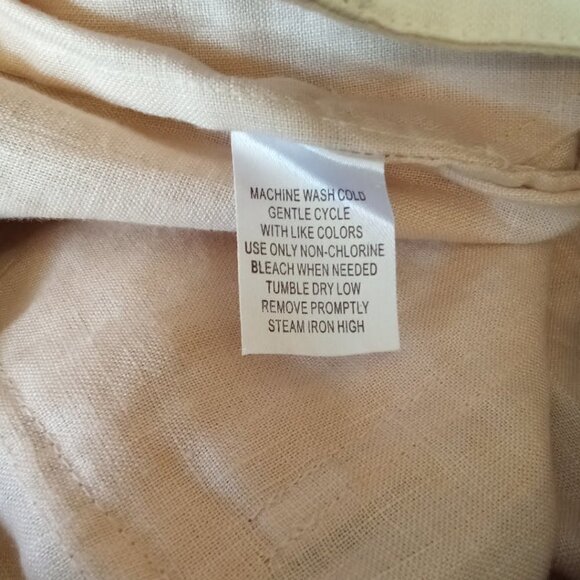 ALLISON Taylor Mid-Rise Cuffed Linen Capris Size 6 NWT - Picture 5 of 6